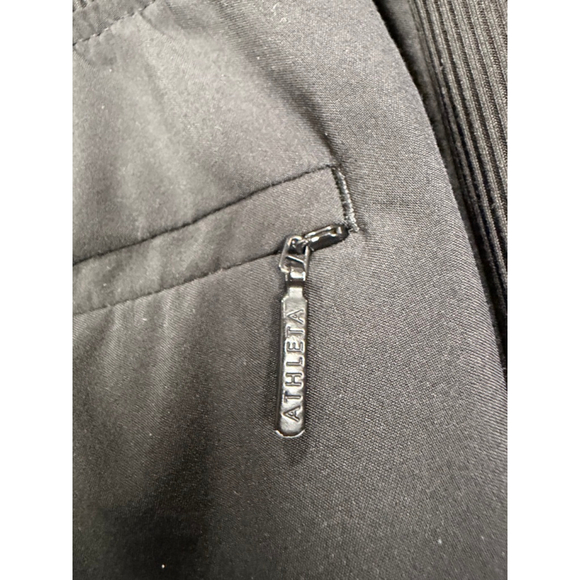 Athleta Women’s Black Athletic Pants Size 6 Stretch Zip Pockets Ankle Slit - Picture 6 of 12